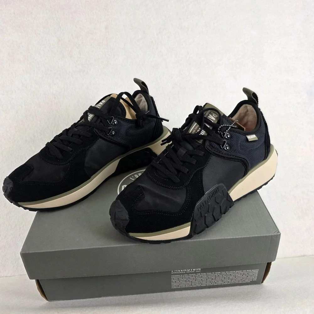 Palladium Troop Runner Sneakers Men's 8 Women's 9.5 Black Black New in Box - Picture 3 of 7
